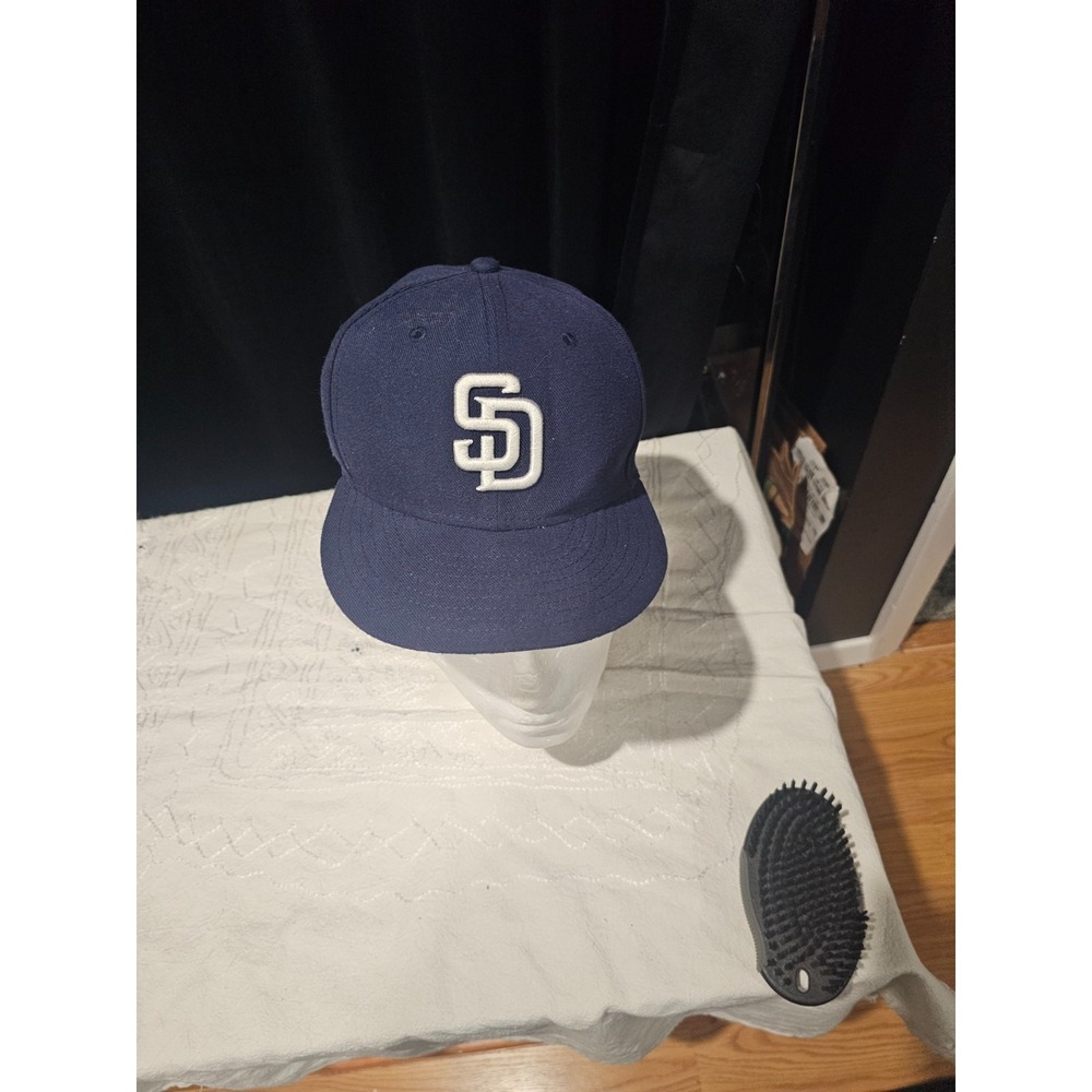 San Diego Padres Hat Men's  7  1/2  Blue Fitted MLB New Era 59fifty